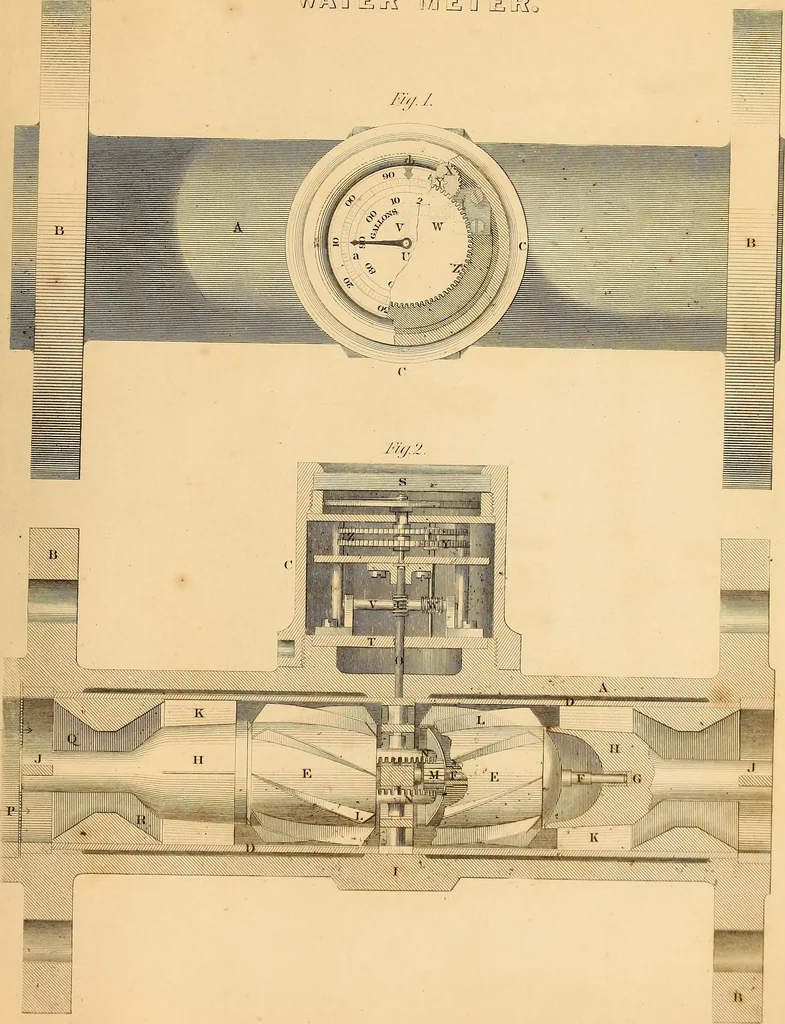 An illustration from The practical draughtsman's book of industrial design, and machinist's and engineer's drawing companion: forming a complete course of mechanical, engineering, and architectural drawing, 1866, leaf 472
