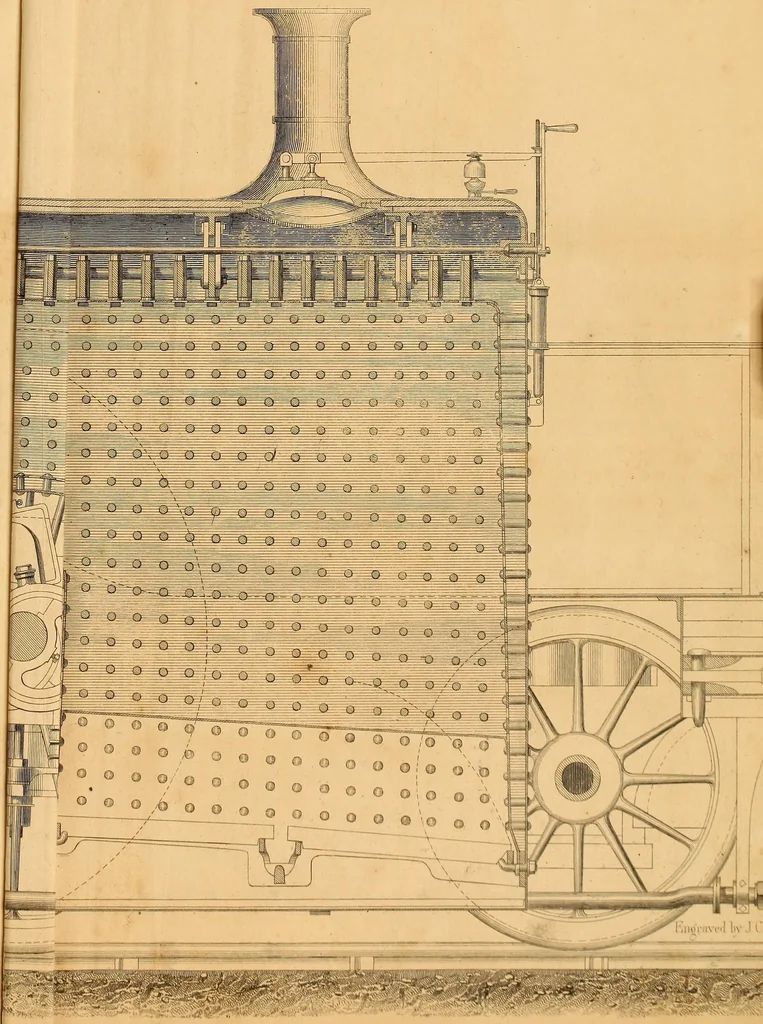 An illustration from The practical draughtsman's book of industrial design, and machinist's and engineer's drawing companion: forming a complete course of mechanical, engineering, and architectural drawing, 1866, leaf 480