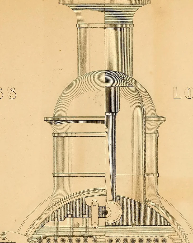 An illustration from The practical draughtsman's book of industrial design, and machinist's and engineer's drawing companion: forming a complete course of mechanical, engineering, and architectural drawing, 1866, leaf 484