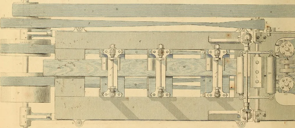 An illustration from The practical draughtsman's book of industrial design, and machinist's and engineer's drawing companion: forming a complete course of mechanical, engineering, and architectural drawing, 1866, leaf 489