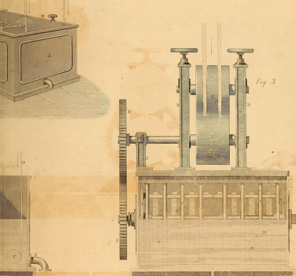 An illustration from The practical draughtsman's book of industrial design, and machinist's and engineer's drawing companion: forming a complete course of mechanical, engineering, and architectural drawing, 1866, leaf 496