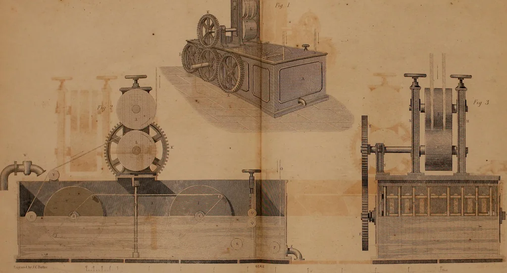 An illustration from The practical draughtsman's book of industrial design, and machinist's and engineer's drawing companion: forming a complete course of mechanical, engineering, and architectural drawing, 1866, leaf 497