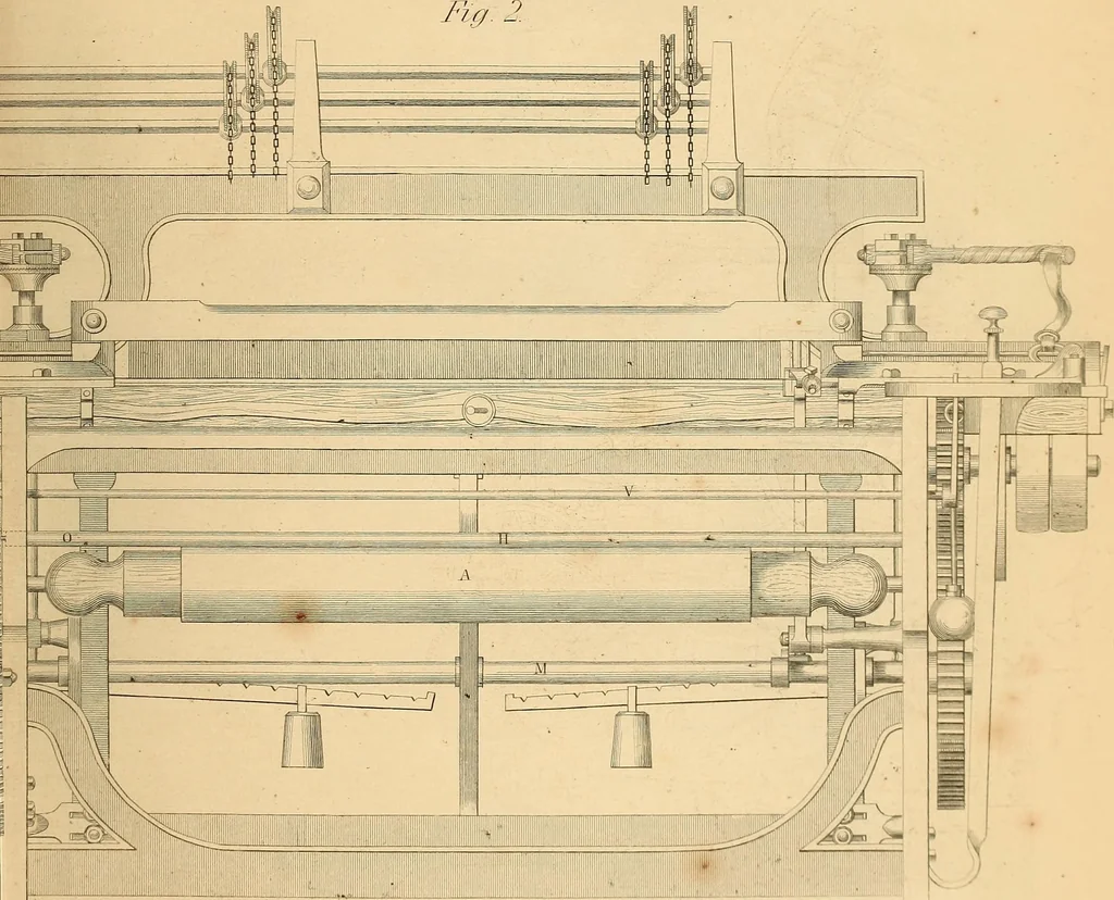 An illustration from The practical draughtsman's book of industrial design, and machinist's and engineer's drawing companion: forming a complete course of mechanical, engineering, and architectural drawing, 1866, leaf 502