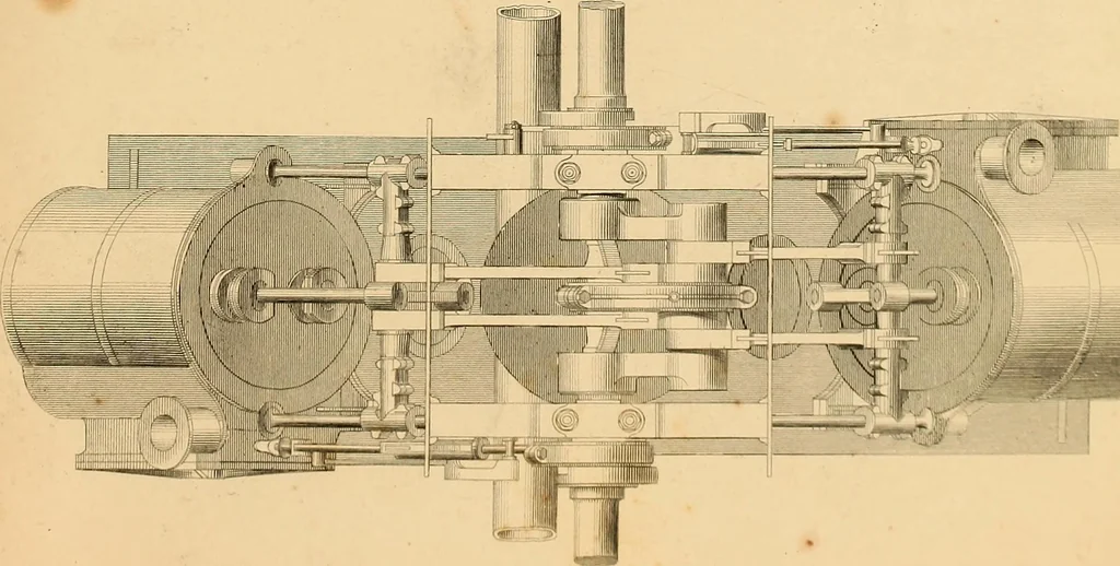 An illustration from The practical draughtsman's book of industrial design, and machinist's and engineer's drawing companion: forming a complete course of mechanical, engineering, and architectural drawing, 1866, leaf 508