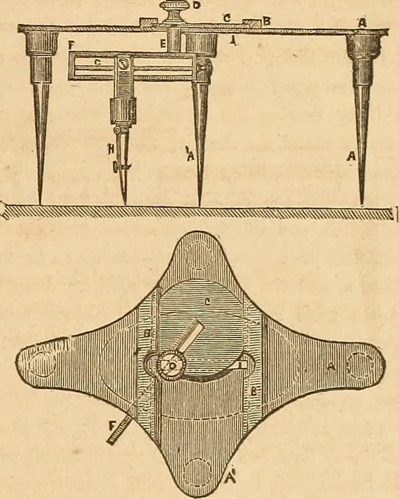 An illustration from The practical draughtsman's book of industrial design and machinist's and engineer's drawing companion : forming a complete course of mechanical, engineering, and architectural drawing, 1863, leaf 200