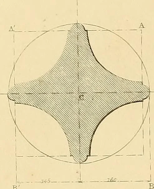An illustration from The practical draughtsman's book of industrial design and machinist's and engineer's drawing companion : forming a complete course of mechanical, engineering, and architectural drawing, 1863, leaf 215