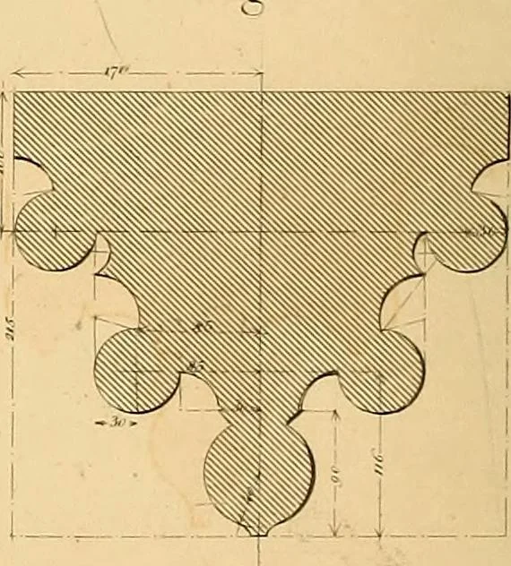 An illustration from The practical draughtsman's book of industrial design and machinist's and engineer's drawing companion : forming a complete course of mechanical, engineering, and architectural drawing, 1863, leaf 219