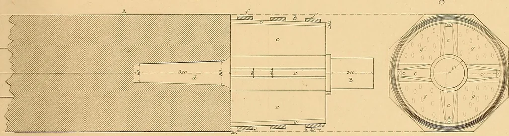 An illustration from The practical draughtsman's book of industrial design and machinist's and engineer's drawing companion : forming a complete course of mechanical, engineering, and architectural drawing, 1863, leaf 252