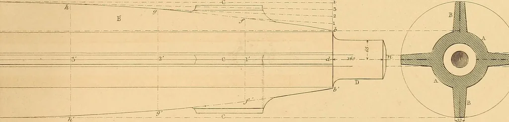 An illustration from The practical draughtsman's book of industrial design and machinist's and engineer's drawing companion : forming a complete course of mechanical, engineering, and architectural drawing, 1863, leaf 252