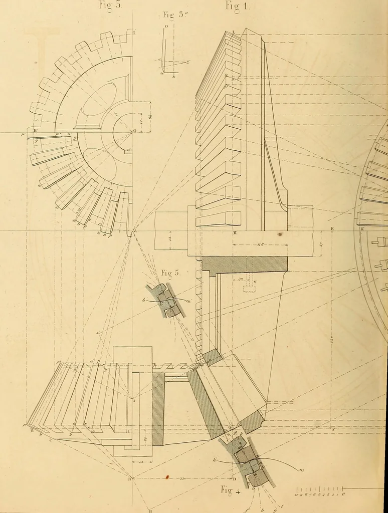 An illustration from The practical draughtsman's book of industrial design and machinist's and engineer's drawing companion : forming a complete course of mechanical, engineering, and architectural drawing, 1863, leaf 291