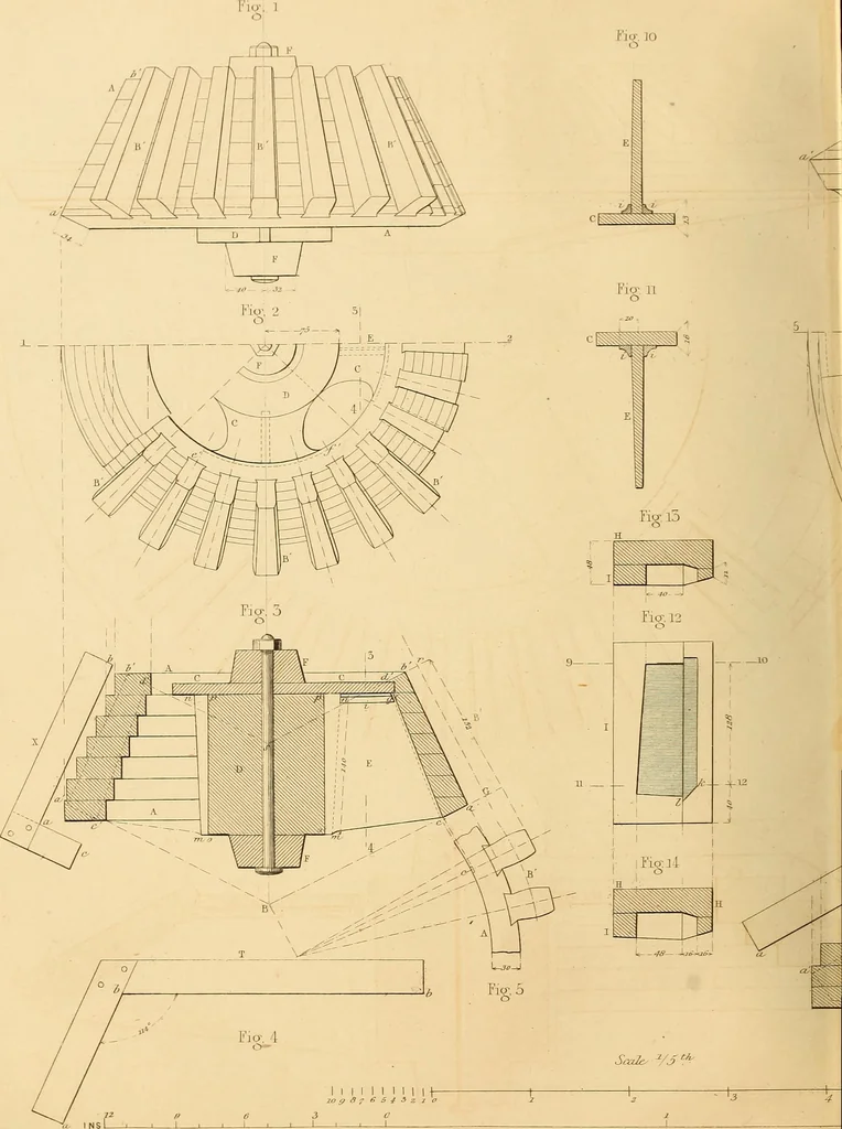 An illustration from The practical draughtsman's book of industrial design and machinist's and engineer's drawing companion : forming a complete course of mechanical, engineering, and architectural drawing, 1863, leaf 295