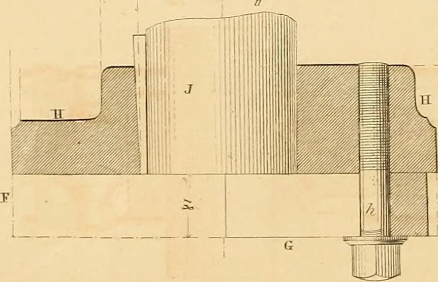 An illustration from The practical draughtsman's book of industrial design and machinist's and engineer's drawing companion : forming a complete course of mechanical, engineering, and architectural drawing, 1863, leaf 303