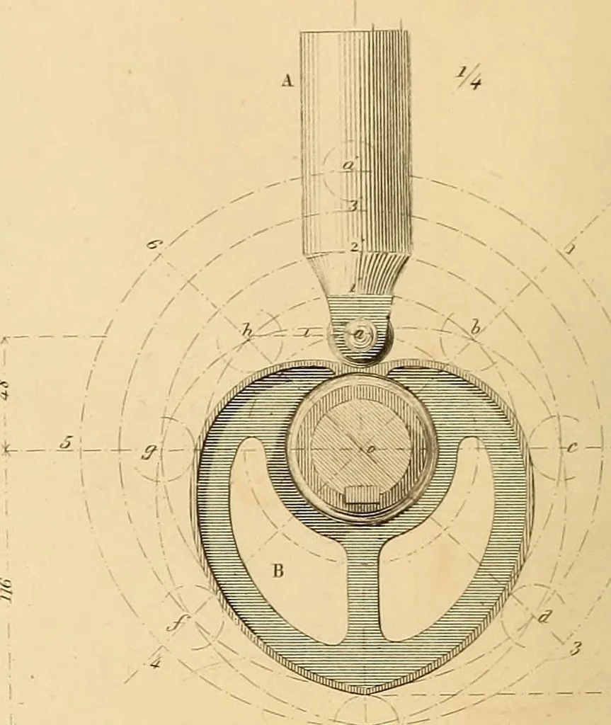 An illustration from The practical draughtsman's book of industrial design and machinist's and engineer's drawing companion : forming a complete course of mechanical, engineering, and architectural drawing, 1863, leaf 303