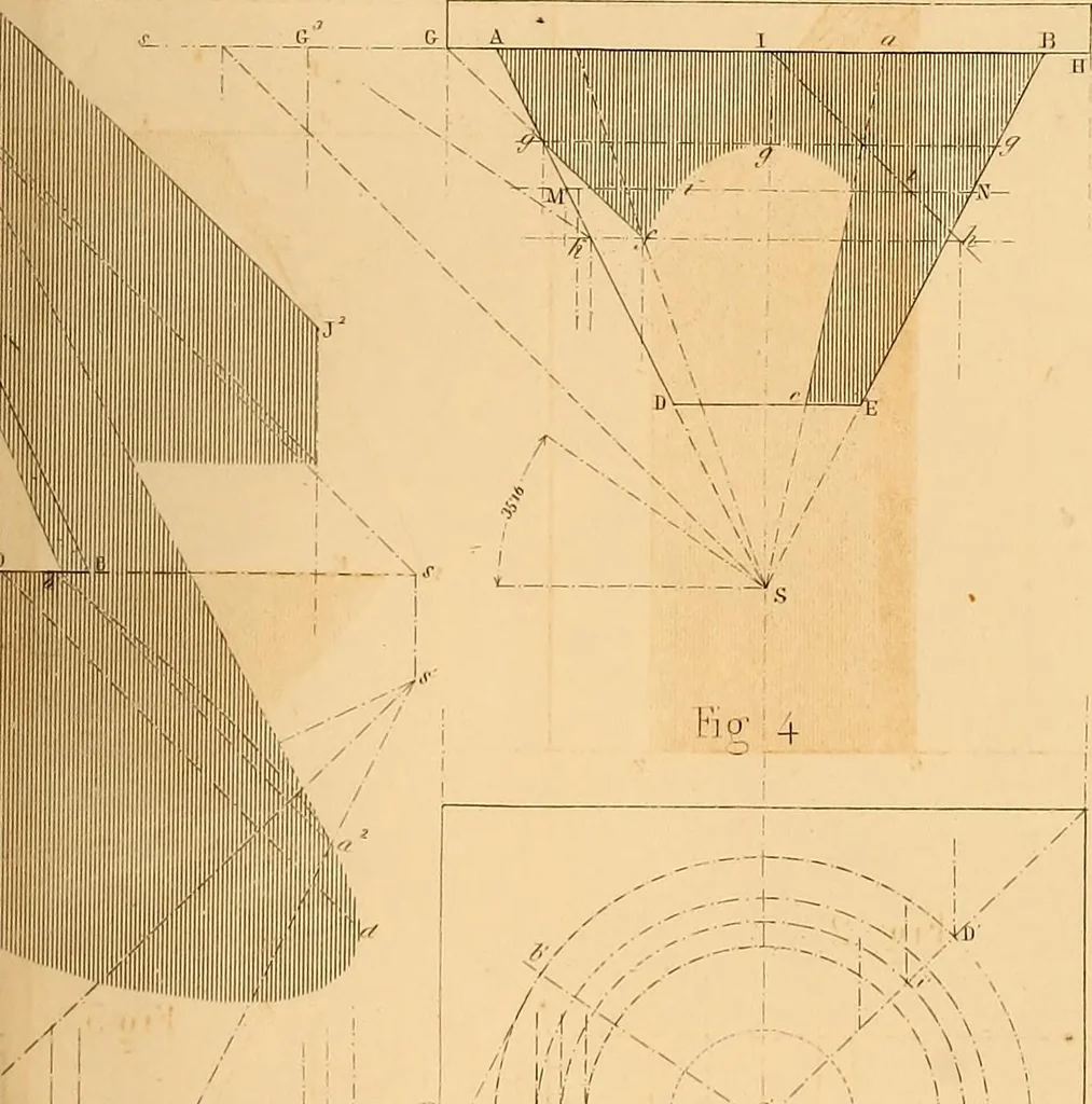 An illustration from The practical draughtsman's book of industrial design and machinist's and engineer's drawing companion : forming a complete course of mechanical, engineering, and architectural drawing, 1863, leaf 312