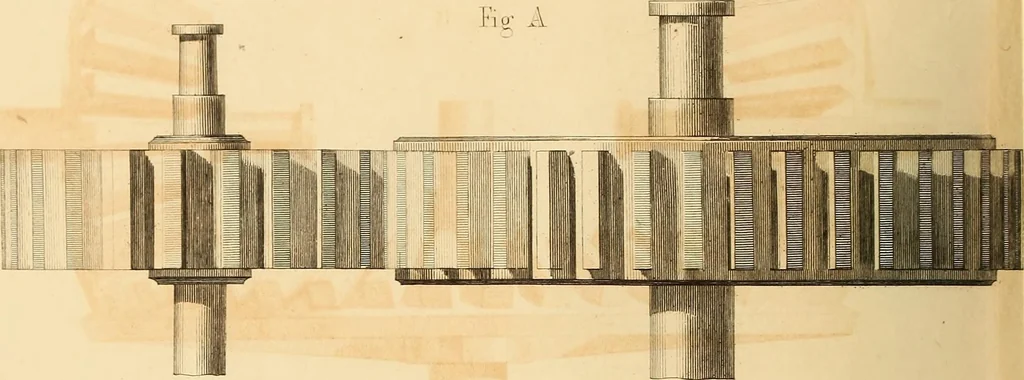 An illustration from The practical draughtsman's book of industrial design and machinist's and engineer's drawing companion : forming a complete course of mechanical, engineering, and architectural drawing, 1863, leaf 319