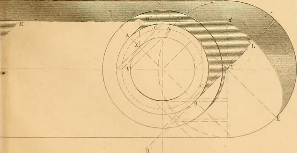 An illustration from The practical draughtsman's book of industrial design and machinist's and engineer's drawing companion : forming a complete course of mechanical, engineering, and architectural drawing, 1863, leaf 328
