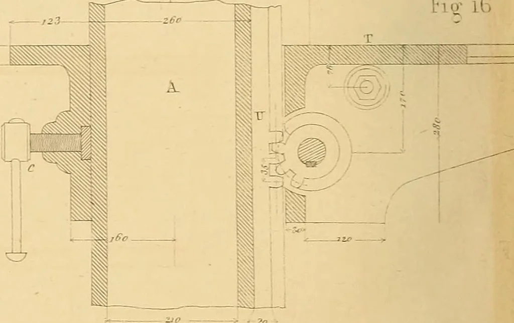 An illustration from The practical draughtsman's book of industrial design and machinist's and engineer's drawing companion : forming a complete course of mechanical, engineering, and architectural drawing, 1863, leaf 339