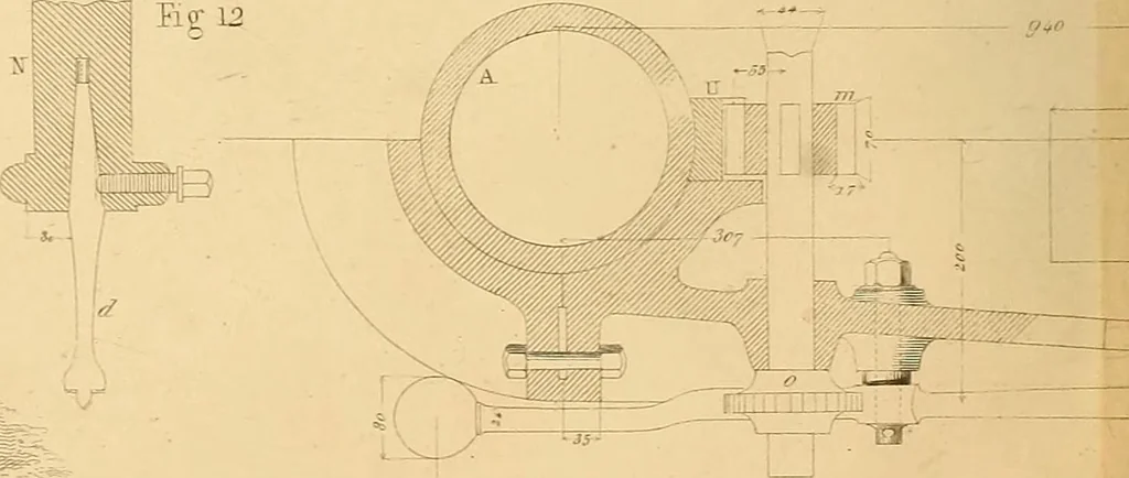 An illustration from The practical draughtsman's book of industrial design and machinist's and engineer's drawing companion : forming a complete course of mechanical, engineering, and architectural drawing, 1863, leaf 339
