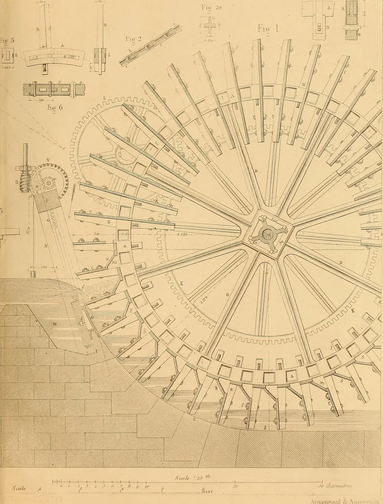 An illustration from The practical draughtsman's book of industrial design and machinist's and engineer's drawing companion : forming a complete course of mechanical, engineering, and architectural drawing, 1863, leaf 344