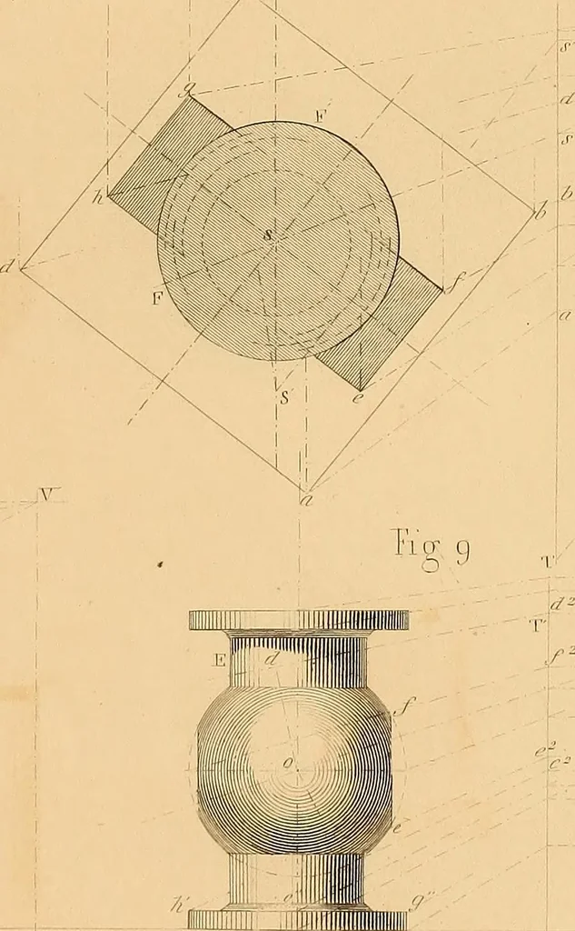An illustration from The practical draughtsman's book of industrial design and machinist's and engineer's drawing companion : forming a complete course of mechanical, engineering, and architectural drawing, 1863, leaf 372