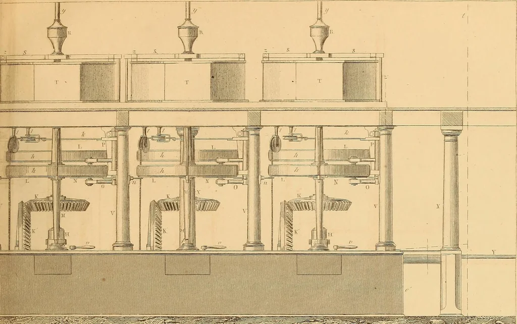An illustration from The practical draughtsman's book of industrial design and machinist's and engineer's drawing companion : forming a complete course of mechanical, engineering, and architectural drawing, 1863, leaf 376