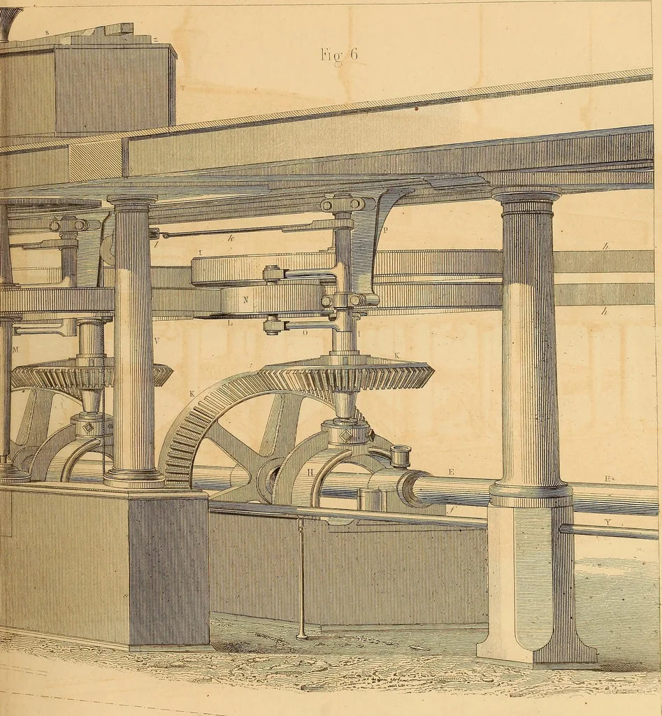 An illustration from The practical draughtsman's book of industrial design and machinist's and engineer's drawing companion : forming a complete course of mechanical, engineering, and architectural drawing, 1863, leaf 380