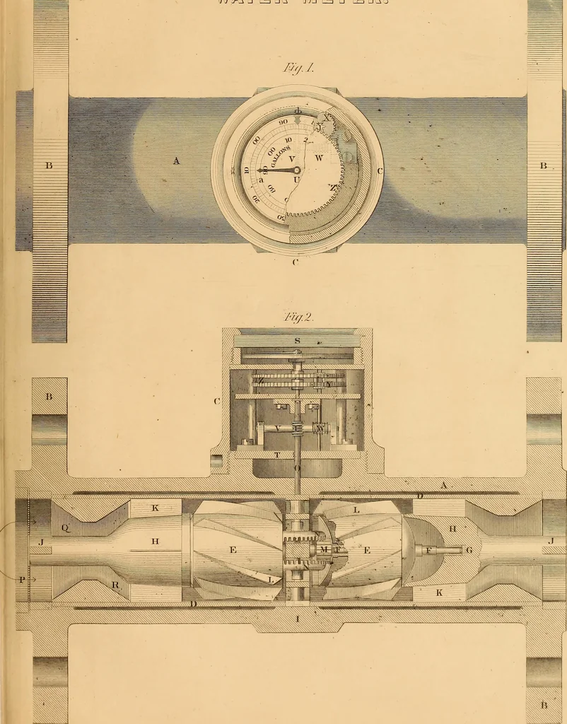 An illustration from The practical draughtsman's book of industrial design and machinist's and engineer's drawing companion : forming a complete course of mechanical, engineering, and architectural drawing, 1863, leaf 382