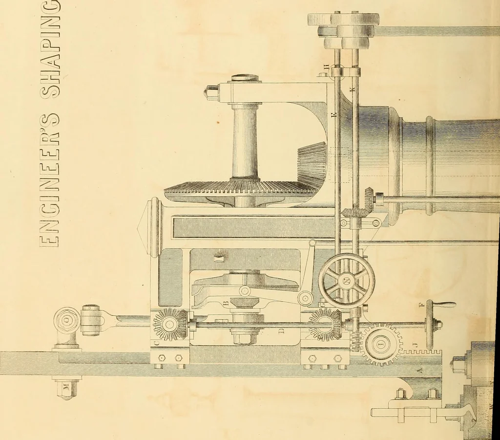 An illustration from The practical draughtsman's book of industrial design and machinist's and engineer's drawing companion : forming a complete course of mechanical, engineering, and architectural drawing, 1863, leaf 385
