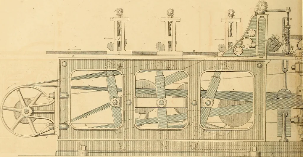 An illustration from The practical draughtsman's book of industrial design and machinist's and engineer's drawing companion : forming a complete course of mechanical, engineering, and architectural drawing, 1863, leaf 397