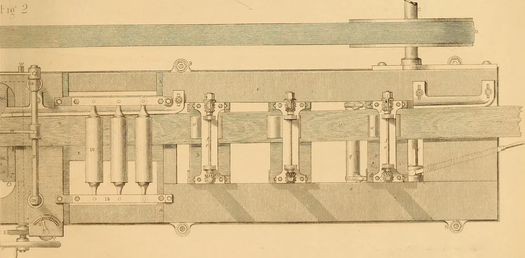 An illustration from The practical draughtsman's book of industrial design and machinist's and engineer's drawing companion : forming a complete course of mechanical, engineering, and architectural drawing, 1863, leaf 398