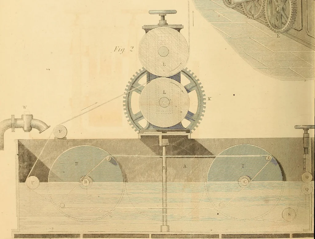 An illustration from The practical draughtsman's book of industrial design and machinist's and engineer's drawing companion : forming a complete course of mechanical, engineering, and architectural drawing, 1863, leaf 401