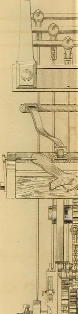 An illustration from The practical draughtsman's book of industrial design and machinist's and engineer's drawing companion : forming a complete course of mechanical, engineering, and architectural drawing, 1863, leaf 405