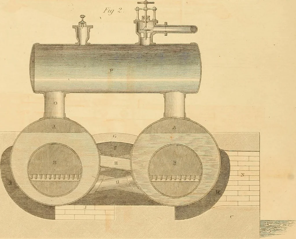 An illustration from The practical draughtsman's book of industrial design and machinist's and engineer's drawing companion : forming a complete course of mechanical, engineering, and architectural drawing, 1863, leaf 409