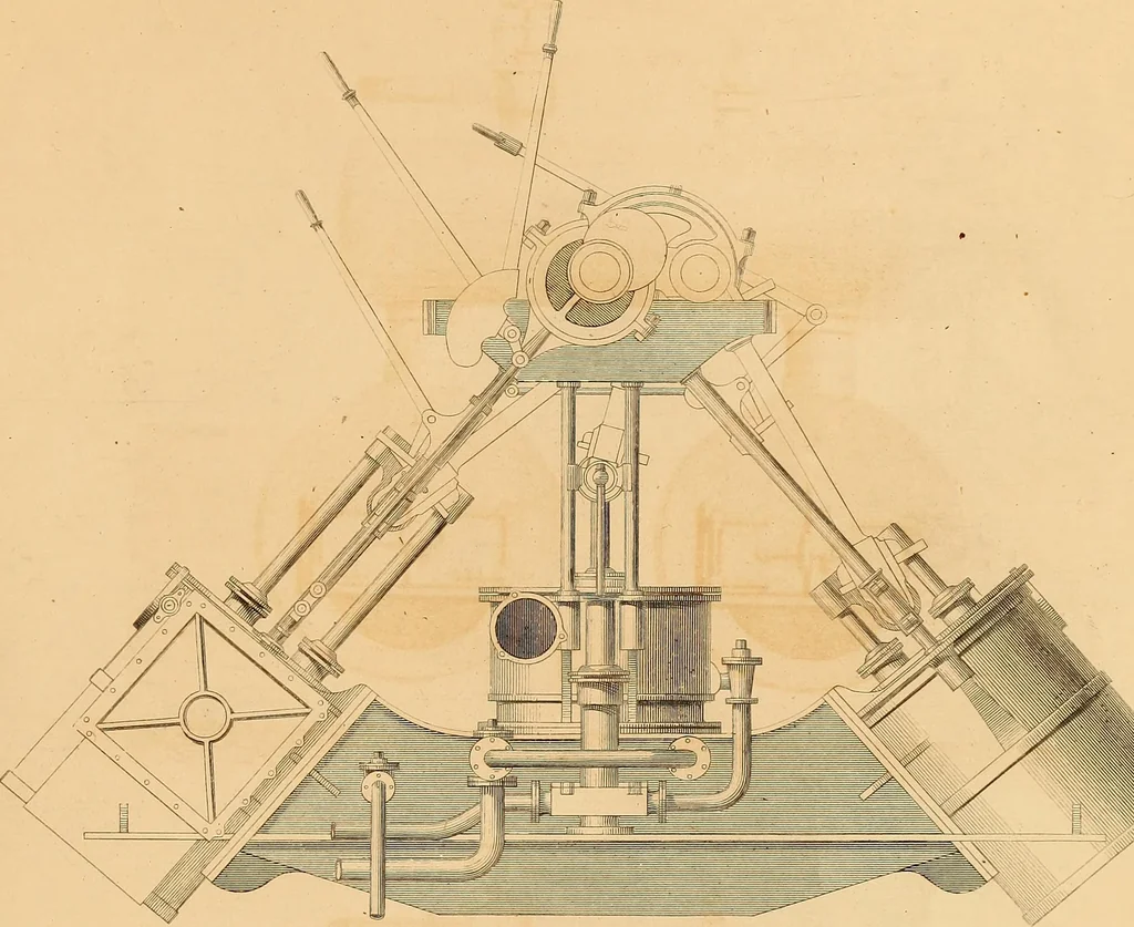 An illustration from The practical draughtsman's book of industrial design and machinist's and engineer's drawing companion : forming a complete course of mechanical, engineering, and architectural drawing, 1863, leaf 410