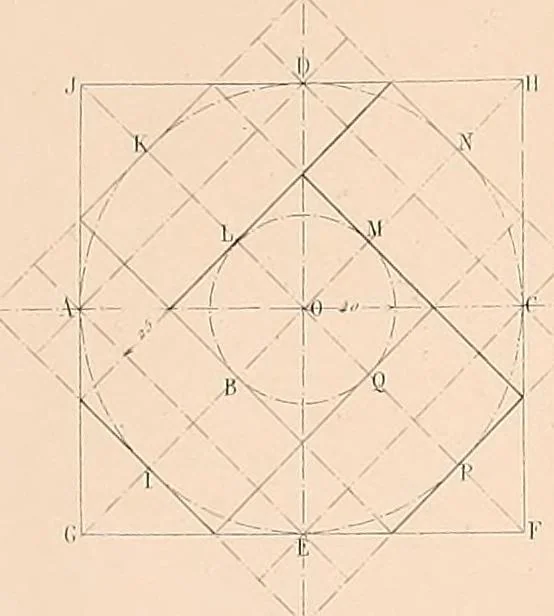 An illustration from The practical draughtsman's book of industrial design, and machinist's and engineer's drawing companion: forming a complete course of mechanical, engineering, and architectural drawing, 1854, leaf 14