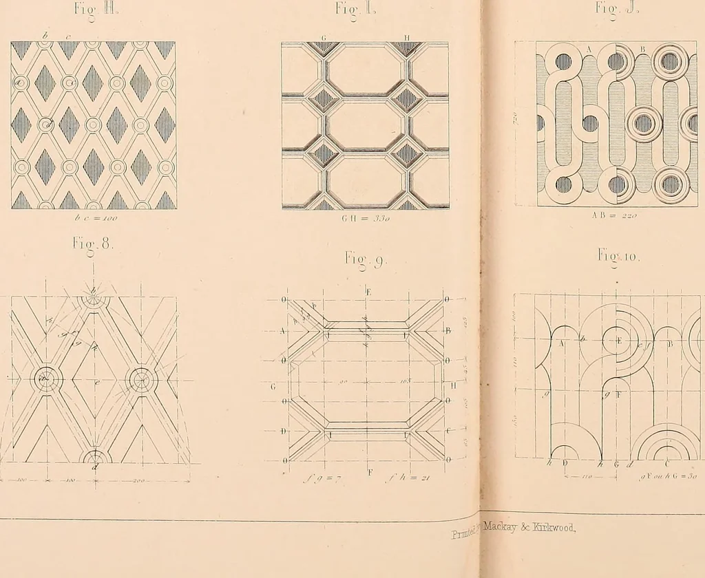 An illustration from The practical draughtsman's book of industrial design, and machinist's and engineer's drawing companion: forming a complete course of mechanical, engineering, and architectural drawing, 1854, leaf 14