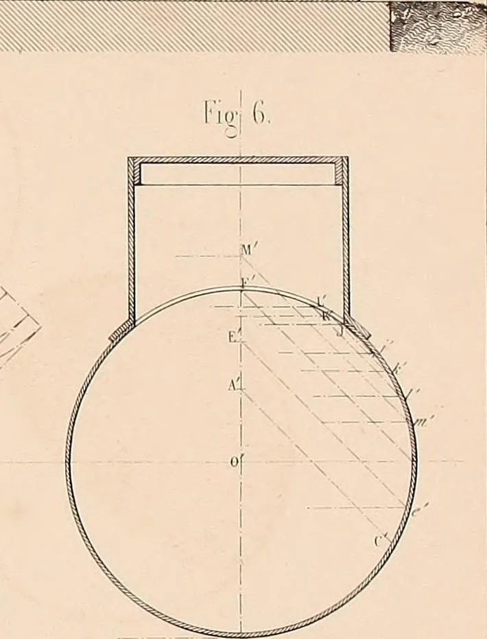 An illustration from The practical draughtsman's book of industrial design, and machinist's and engineer's drawing companion: forming a complete course of mechanical, engineering, and architectural drawing, 1854, leaf 184
