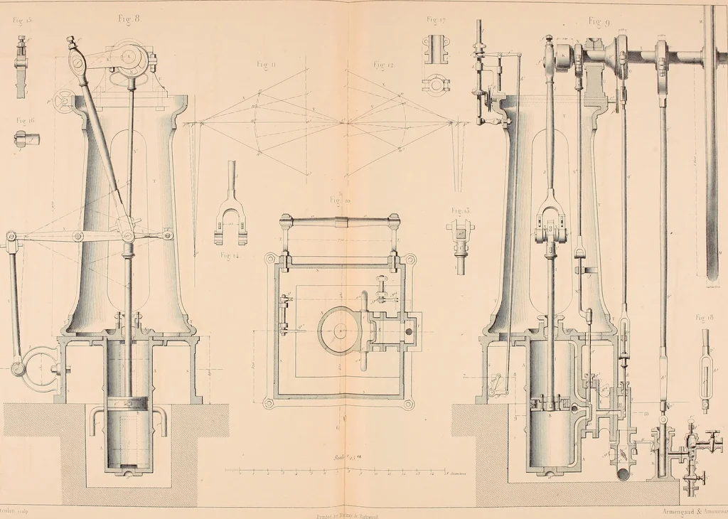 An illustration from The practical draughtsman's book of industrial design, and machinist's and engineer's drawing companion: forming a complete course of mechanical, engineering, and architectural drawing, 1854, leaf 230