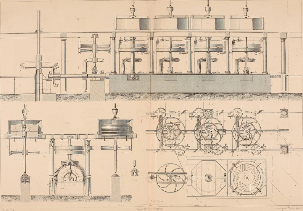 An illustration from The practical draughtsman's book of industrial design, and machinist's and engineer's drawing companion: forming a complete course of mechanical, engineering, and architectural drawing, 1854, leaf 256