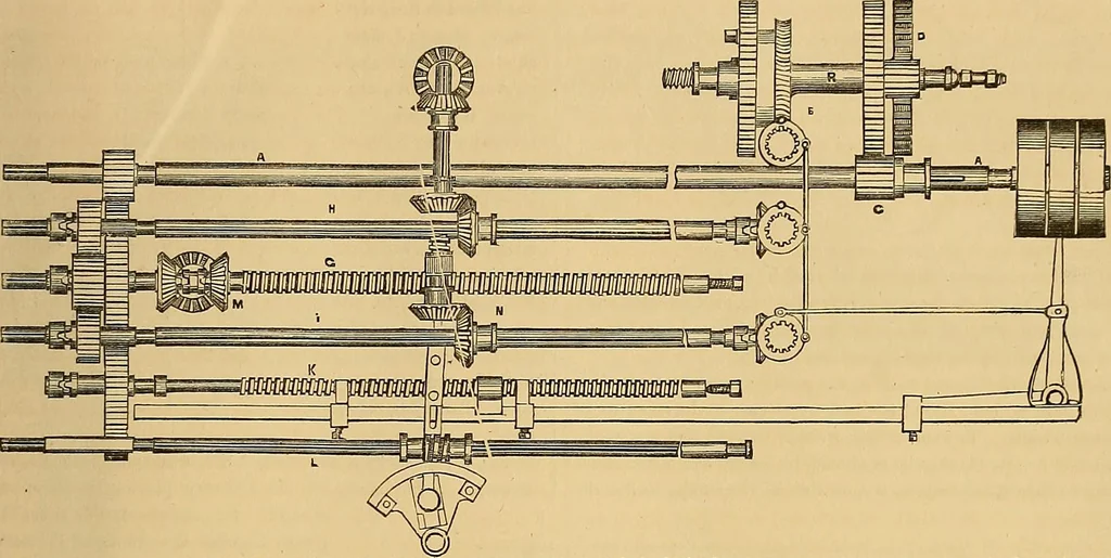An illustration from The practical draughtsman's book of industrial design, and machinist's and engineer's drawing companion: forming a complete course of mechanical, engineering, and architectural drawing, 1854, leaf 274