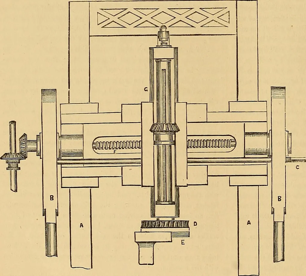 An illustration from The practical draughtsman's book of industrial design, and machinist's and engineer's drawing companion: forming a complete course of mechanical, engineering, and architectural drawing, 1854, leaf 275