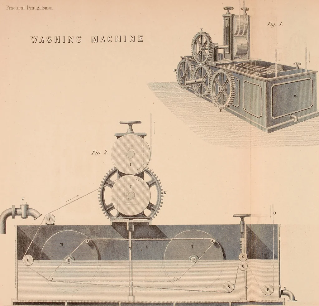 An illustration from The practical draughtsman's book of industrial design, and machinist's and engineer's drawing companion: forming a complete course of mechanical, engineering, and architectural drawing, 1854, leaf 288
