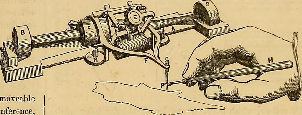An illustration from The practical draughtsman's book of industrial design, and machinist's and engineer's drawing companion: forming a complete course of mechanical, engineering, and architectural drawing, 1854, leaf 312