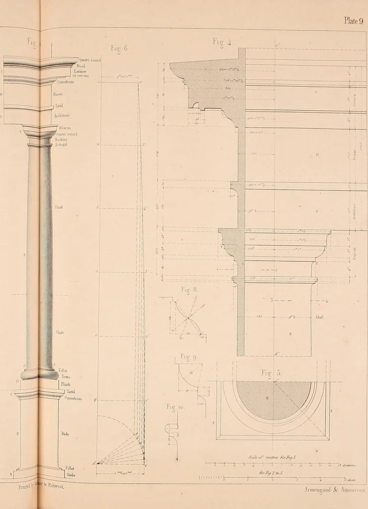 An illustration from The practical draughtsman's book of industrial design, and machinist's and engineer's drawing companion: forming a complete course of mechanical, engineering, and architectural drawing, 1854, leaf 58