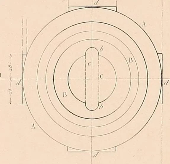 An illustration from The practical draughtsman's book of industrial design, and machinist's and engineer's drawing companion: forming a complete course of mechanical, engineering, and architectural drawing, 1854, leaf 62