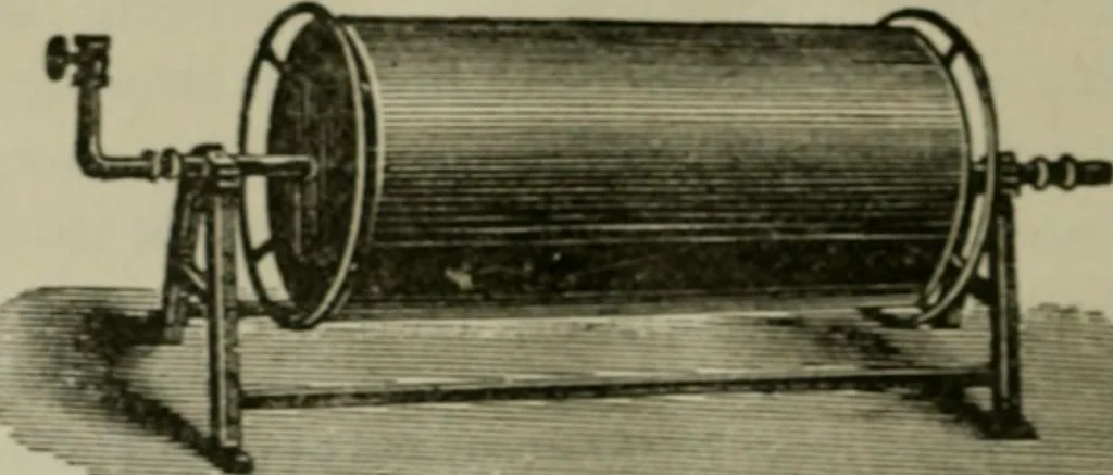 An illustration from Practical dry cleaner, scourer and garment dyer, comprising dry, chemical or French cleaning : purification of benzine, removal of stains or spotting, wet cleaning, including the cleaning of Palm Beach suits and other summer fabrics, 1919, leaf 239