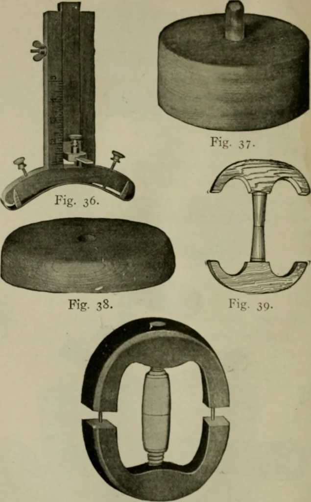 An illustration from Practical dry cleaner, scourer and garment dyer, comprising dry, chemical or French cleaning : purification of benzine, removal of stains or spotting, wet cleaning, including the cleaning of Palm Beach suits and other summer fabrics, 1919, leaf 301