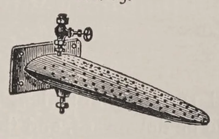 An illustration from The practical dry cleaner, scourer, and garment dyer: comprising dry, chemical, or French cleaning; purification of benzine; removal of stains, or spotting; wet cleaning; finishing cleaned fabrics; cleaning and dyeing furs, skin rugs and mats; cleaning and dyeing feathers; cleaning and renovating felt, straw and panama hats; bleaching and dyeing straw and straw hats; cleaning and dyeing gloves; garment dyeing; stripping; analysis of textile fabrics, 1911, leaf 221