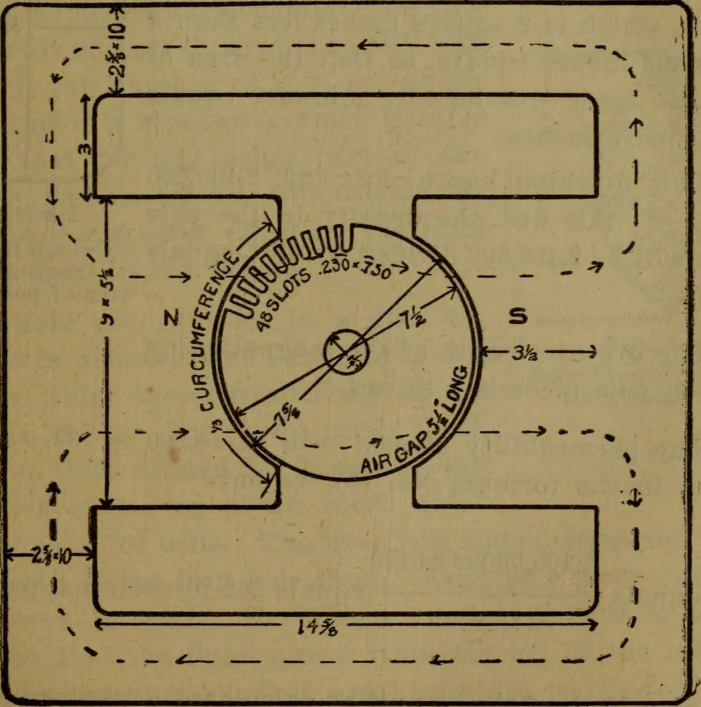 An illustration from Practical electricity .. with questions and answers, 1911, leaf 78