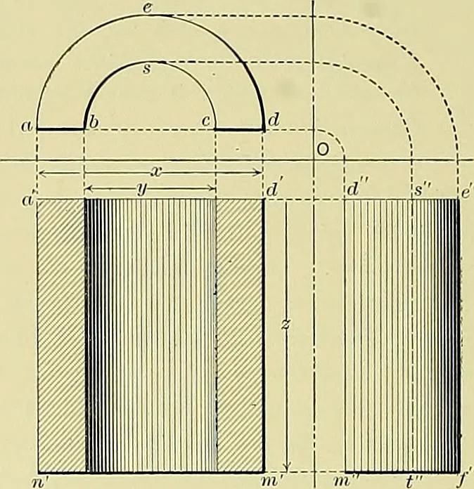 An illustration from Practical engineering drawing and third angle projection, for students in scientific, technical and manual training schools and for ... draughtsmen .., 1897, leaf 117